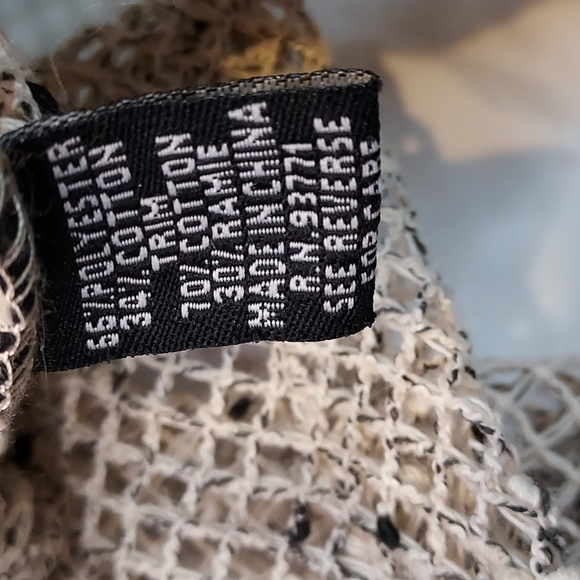 NWOT open-weave, short-sleeved cardigan by Kaktus, women's size 3X. - Picture 7 of 8